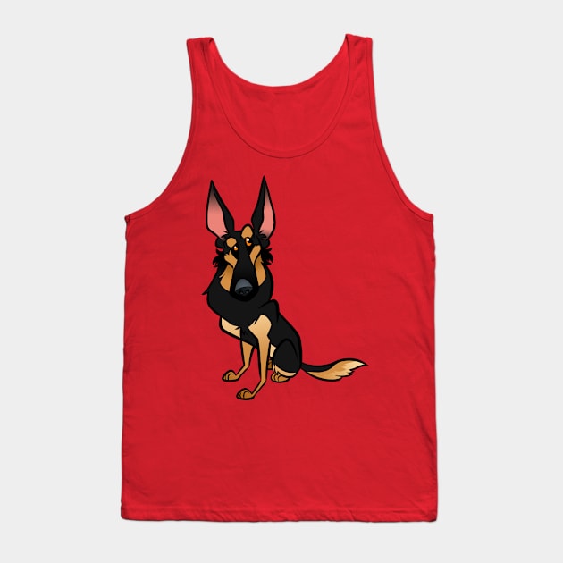 Black and Tan German Shepherd Tank Top by binarygod